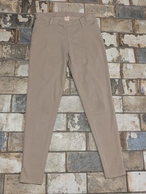 Faded Glory Women’s Large Beige Tan Khaki Pants Skinny Leg Casual L